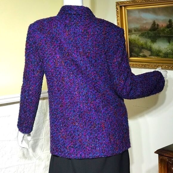 Vintage Retro Multi-Colour Wool Tweed Jacket - Picture 5 of 10
